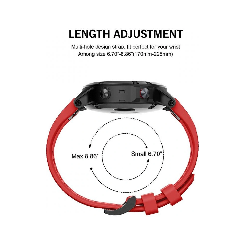 Hurtownia GSM - Pasek Tech-Protect Smooth Garmin Fenix 5/6/6 Pro/7 Red - THP007RED - {ean13} - Hurt