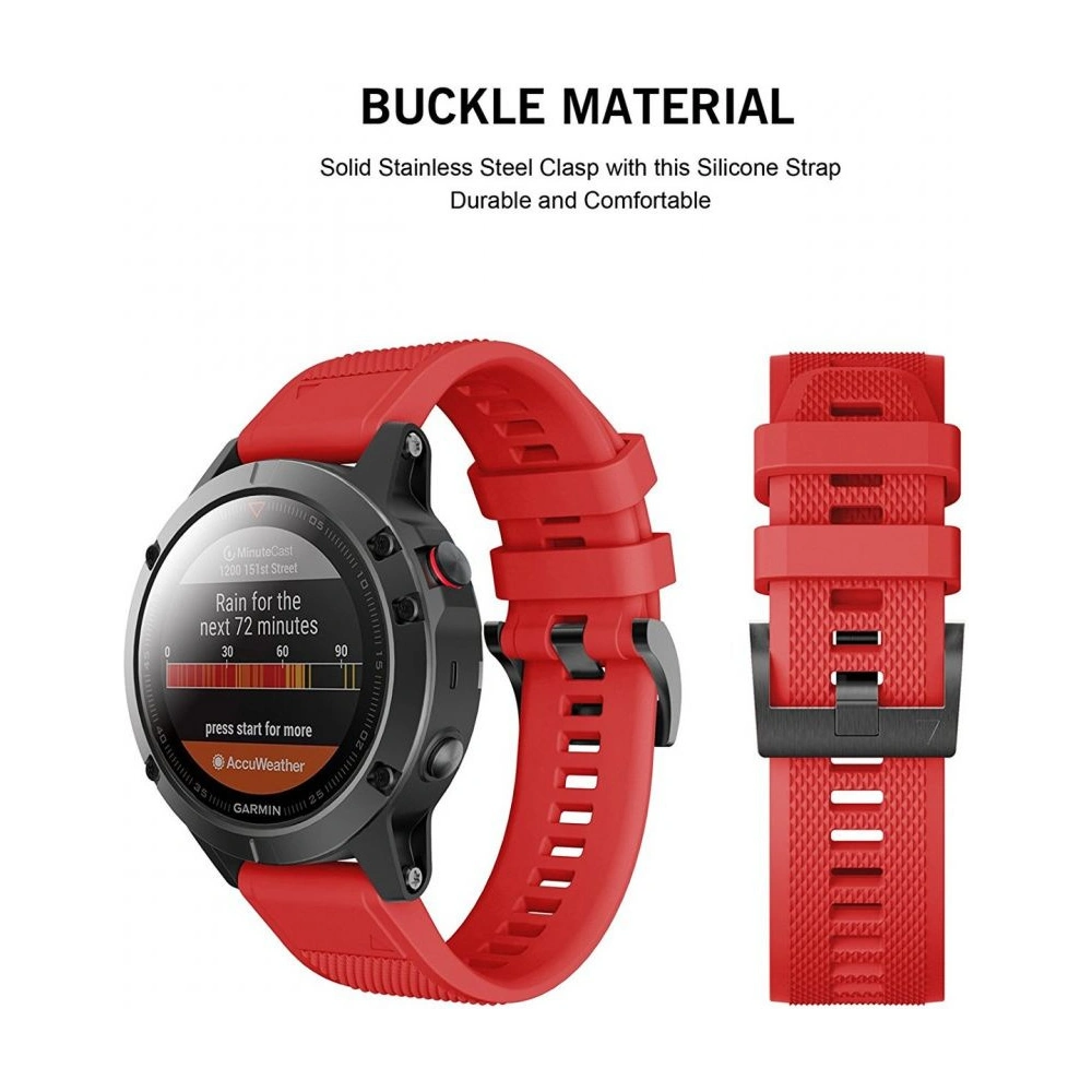 Hurtownia GSM - Pásek Tech-Protect Smooth Garmin Fenix 5/6/6 Pro/7 Červený - THP007RED - {ean13} - Hurt