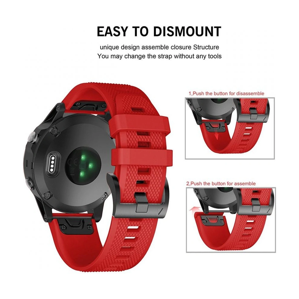 Hurtownia GSM - Pasek Tech-Protect Smooth Garmin Fenix 5/6/6 Pro/7 Red - THP007RED - {ean13} - Hurt