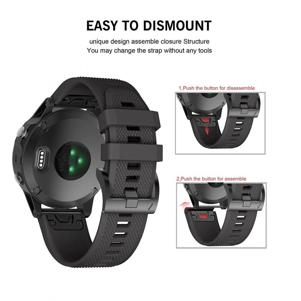 Hurtownia GSM - Pás Tech-Protect Smooth Garmin Fenix 3/3 HR/5X/5X Plus/6X/6X Pro/7X Černý - THP011BLK - {ean13} - Hurt