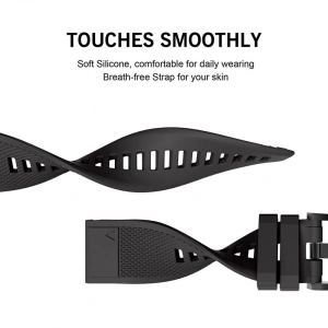 Pasek Tech-Protect Smooth Garmin Fenix 3/3 HR/5X/5X Plus/6X/6X Pro/7X Black