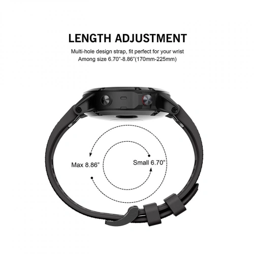 Pasek Tech-Protect Smooth Garmin Fenix 3/3 HR/5X/5X Plus/6X/6X Pro/7X Black