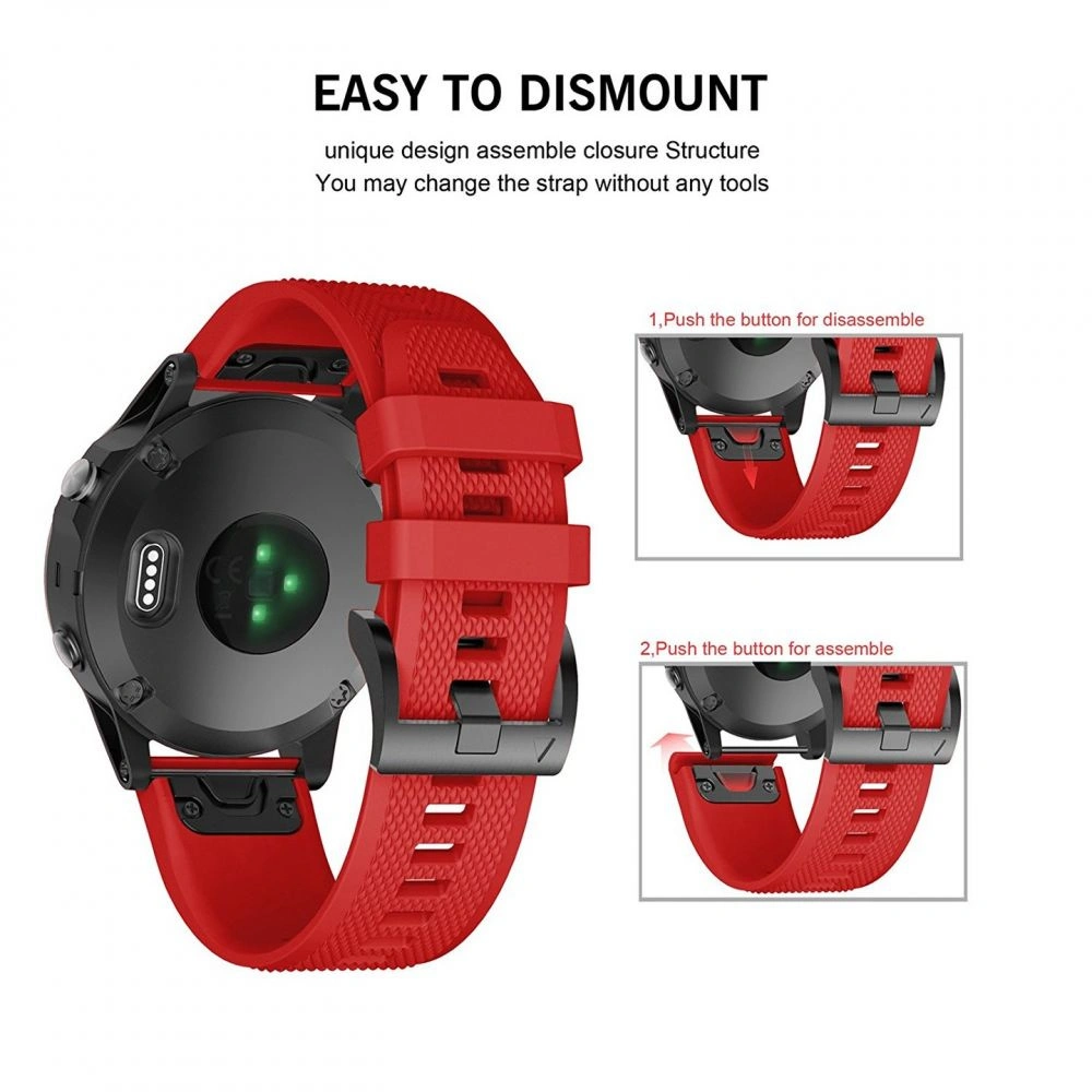 Hurtownia GSM - Pásková Tech-Protect Smooth Garmin Fenix 3/3 HR/5X/5X Plus/6X/6X Pro/7X červená - THP012RED - {ean13} - Hurt