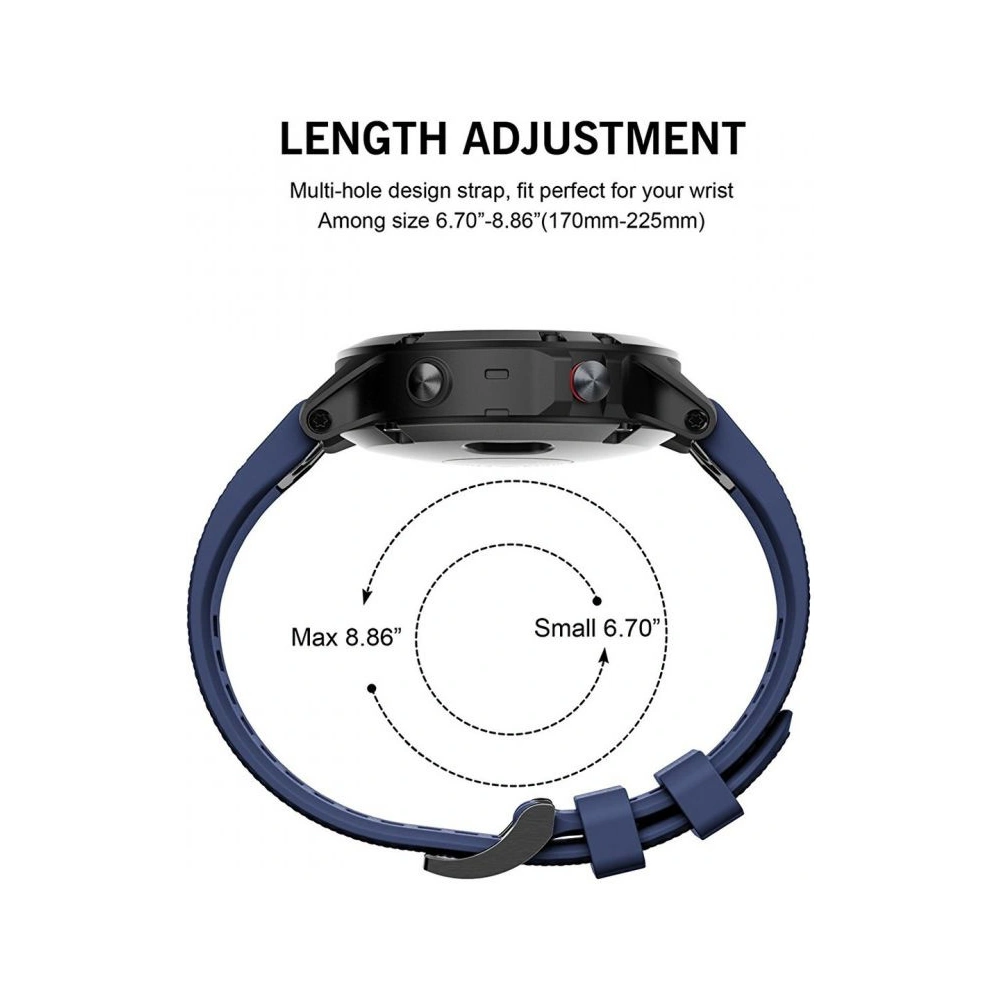 Hurtownia GSM - Pasek Tech-Protect Smooth Garmin Fenix 3/3 HR/5X/5X Plus/6X/6X Pro/7X Navy Blue - THP014BLU - {ean13} - Hurt