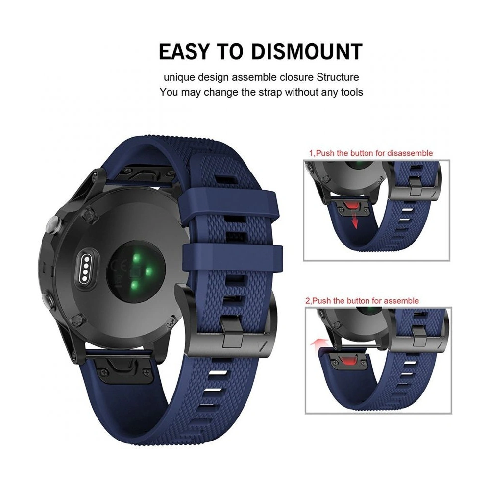 Hurtownia GSM - Pasek Tech-Protect Smooth Garmin Fenix 3/3 HR/5X/5X Plus/6X/6X Pro/7X Navy Blue - THP014BLU - {ean13} - Hurt