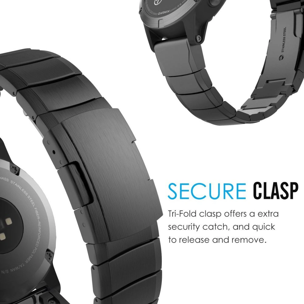 Hurtownia GSM - Bransoleta Tech-Protect Steelband Garmin Fenix 3/3 HR/5X/5X Plus/6X/6X Pro/7X Black - THP018BLK - {ean13} - Hurt