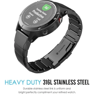 Bransoleta Tech-Protect Steelband Garmin Fenix 3/3 HR/5X/5X Plus/6X/6X Pro/7X Black