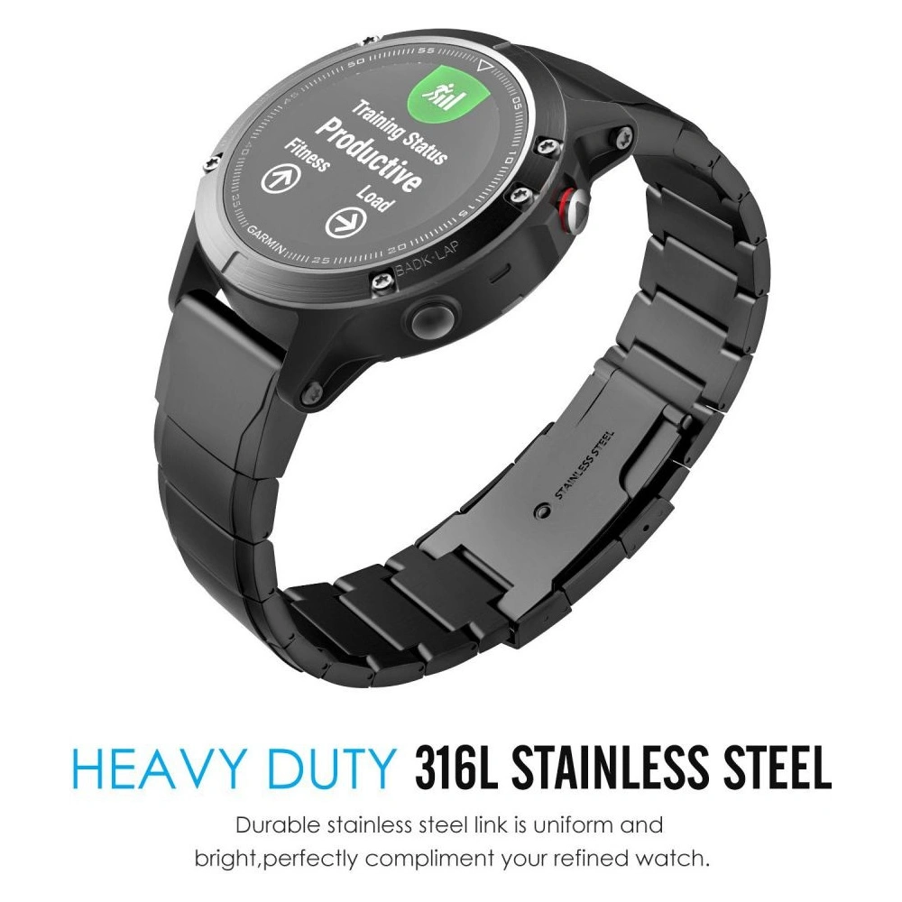 Hurtownia GSM - Bransoleta Tech-Protect Steelband Garmin Fenix 3/3 HR/5X/5X Plus/6X/6X Pro/7X Black - THP018BLK - {ean13} - Hurt