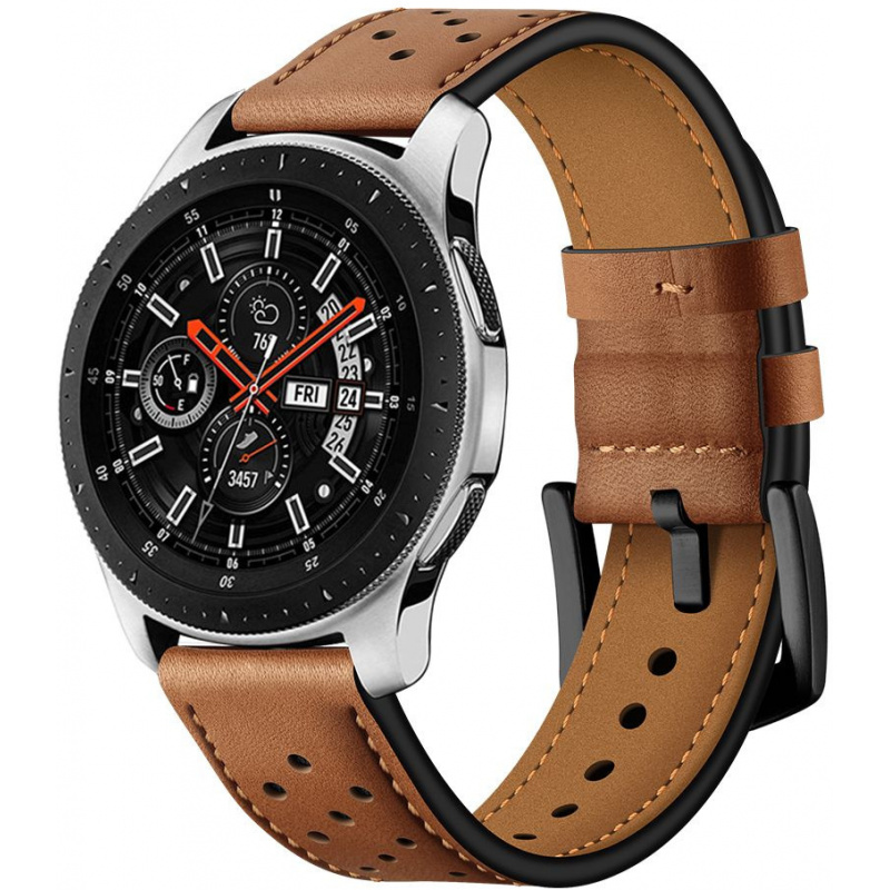 Hurtownia Tech-Protect - 5906735412512 - THP026BR - Pasek Tech-Protect Leather Samsung Galaxy Watch 46mm Brown - B2B homescreen