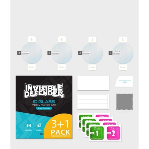 Zestaw szkieł hartowanych Ringke ID Glass 4 Pack Samsung Galaxy Watch 42mm 0.33mm