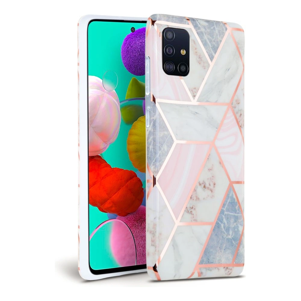 Hurtownia GSM - Etui Tech-Protect Marble Samsung Galaxy A51 Růžová - THP083PNK - {ean13} - Hurt