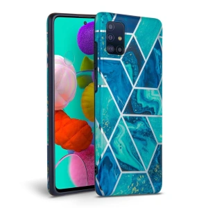 Etui Tech-Protect Marble Samsung Galaxy A51 Blue