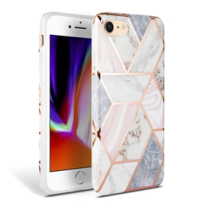 Etui Tech-Protect Marble Apple iPhone SE 2022/SE 2020/8/7 Pink