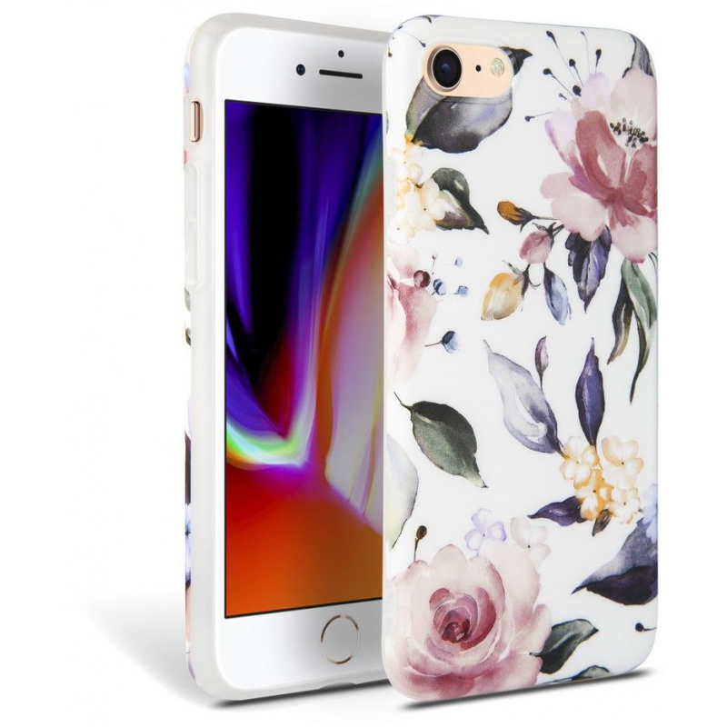 Hurtownia Tech-Protect - 5906735416855 - THP132WHT - Etui Tech-Protect Floral Apple iPhone SE 2022/SE 2020/8/7 White - B2B homescreen