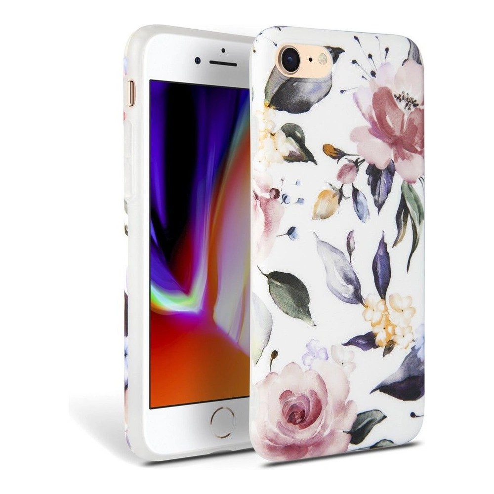 Hurtownia GSM - Etui Tech-Protect Floral Apple iPhone SE 2022/SE 2020/8/7 Bílá - THP132WHT - {ean13} - Hurt