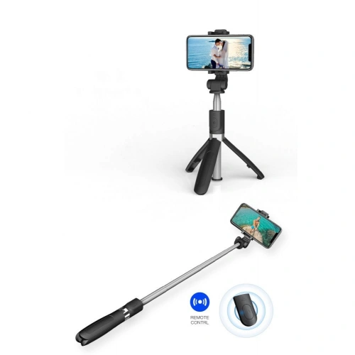 Kijek do selfie Tech-Protect L01s Wireless Selfie Stick Tripod Black