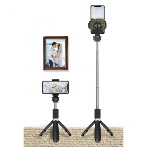 Kijek do selfie Tech-Protect L01s Wireless Selfie Stick Tripod Black