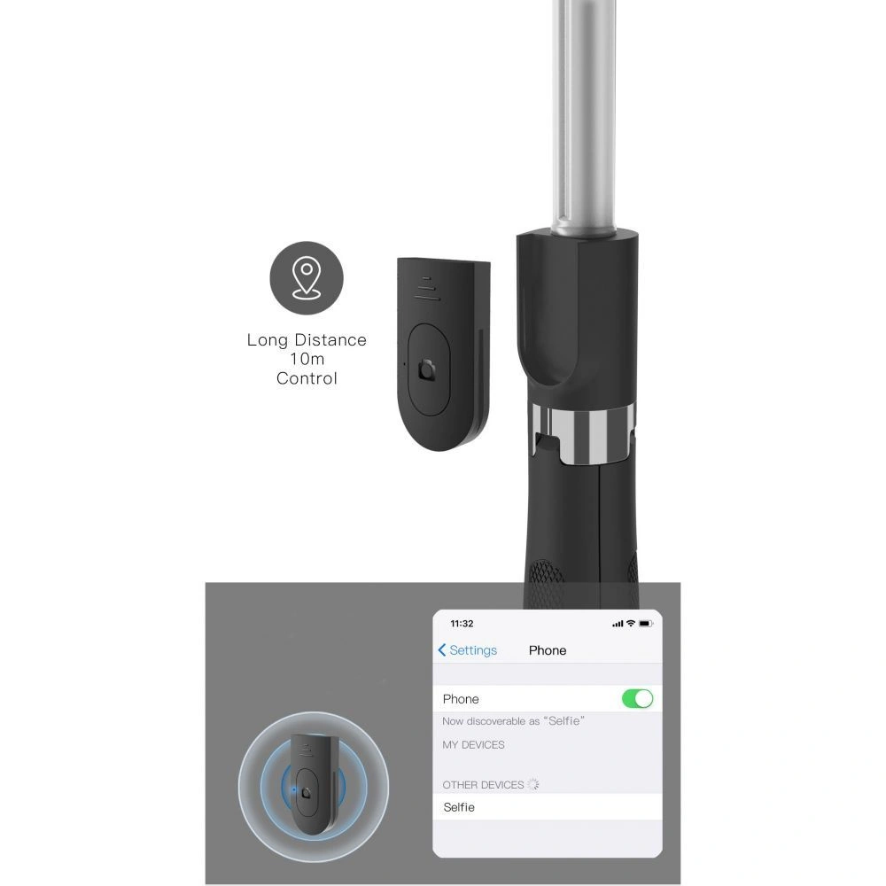 Hurtownia GSM - Kijek do selfie Tech-Protect L01s Wireless Selfie Stick Tripod Black - THP152BLK - {ean13} - Hurt