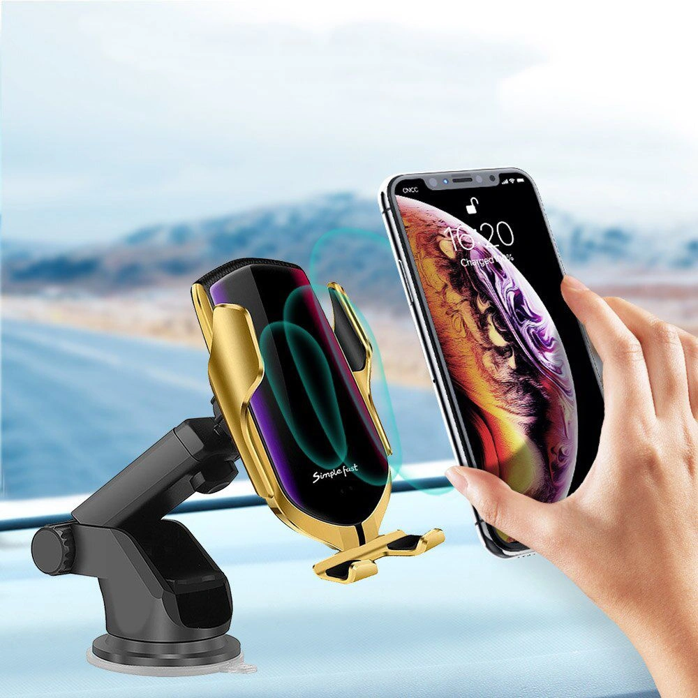 Hurtownia GSM - Uchwyt samochodowy Tech-Protect R2 Car Mount Wireless Charger Silver - THP185SLV - {ean13} - Hurt