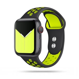 Band Tech-Protect Softband Apple Watch 4/5/6/7/SE/8/9/Ultra 44/45/49mm Black/lime