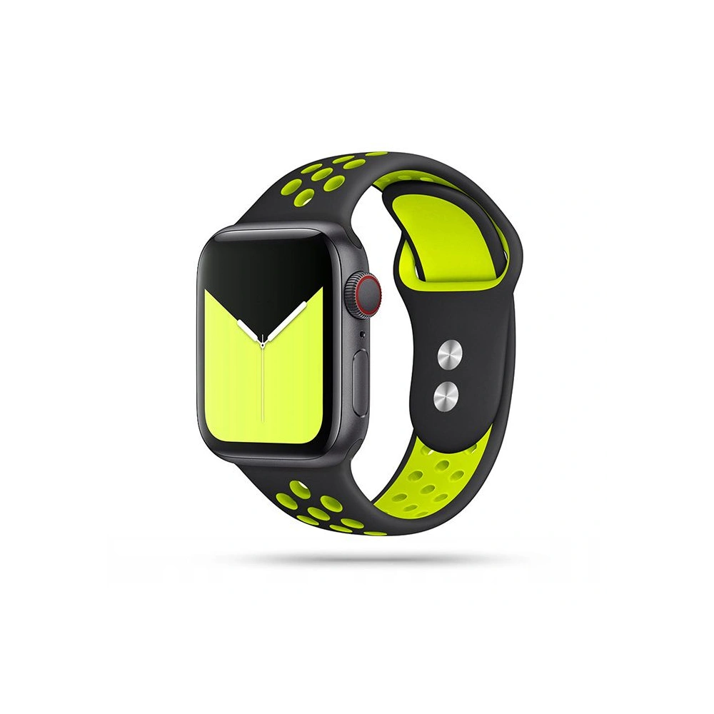 Hurtownia GSM - Pásky Tech-Protect Softband Apple Watch 4/5/6/7/SE/8/9/Ultra 44/45/49mm Černá/limetková - THP233BLKLIM - {ean13} - Hurt