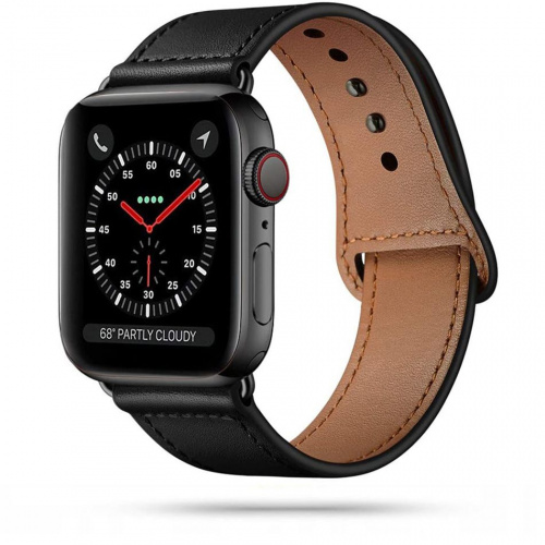 Tech-Protect Distributor - 0795787713709 - THP234BLK - Tech-Protect Leatherfit Apple Watch SE/6/5/4 42/44mm Black - B2B homescreen