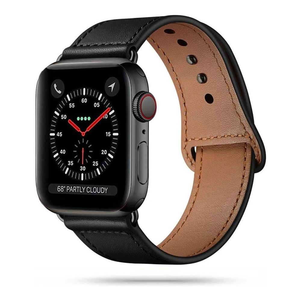 Hurtownia GSM - Pasek Tech-Protect Leatherfit Apple Watch 4/5/6/7/SE/8/9/Ultra 44/45/49mm Černý - THP234BLK - {ean13} - Hurt