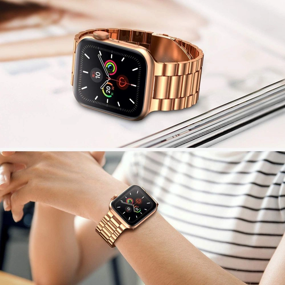 Hurtownia GSM - Bransoleta Tech-Protect Stainless Apple Watch 4/5/6/7/SE 44/45mm Rose Gold - THP249RS - {ean13} - Hurt