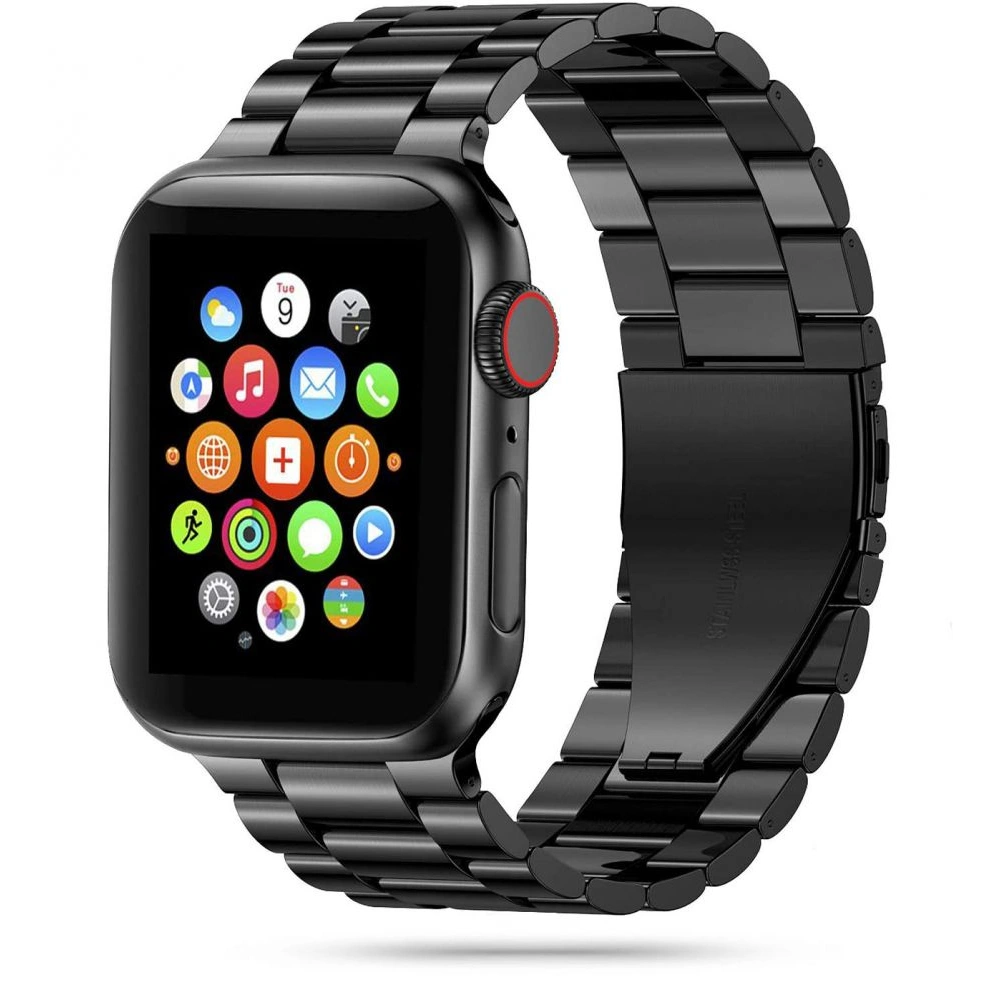 Hurtownia GSM - Bransoleta Tech-Protect Stainless Apple Watch 4/5/6/7/SE 44/45mm Black - THP251BLK - {ean13} - Hurt