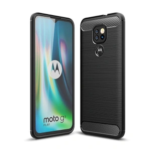 Etui Tech-Protect TPUCarbon Motorola Moto G9 Play/E7 Plus Černá