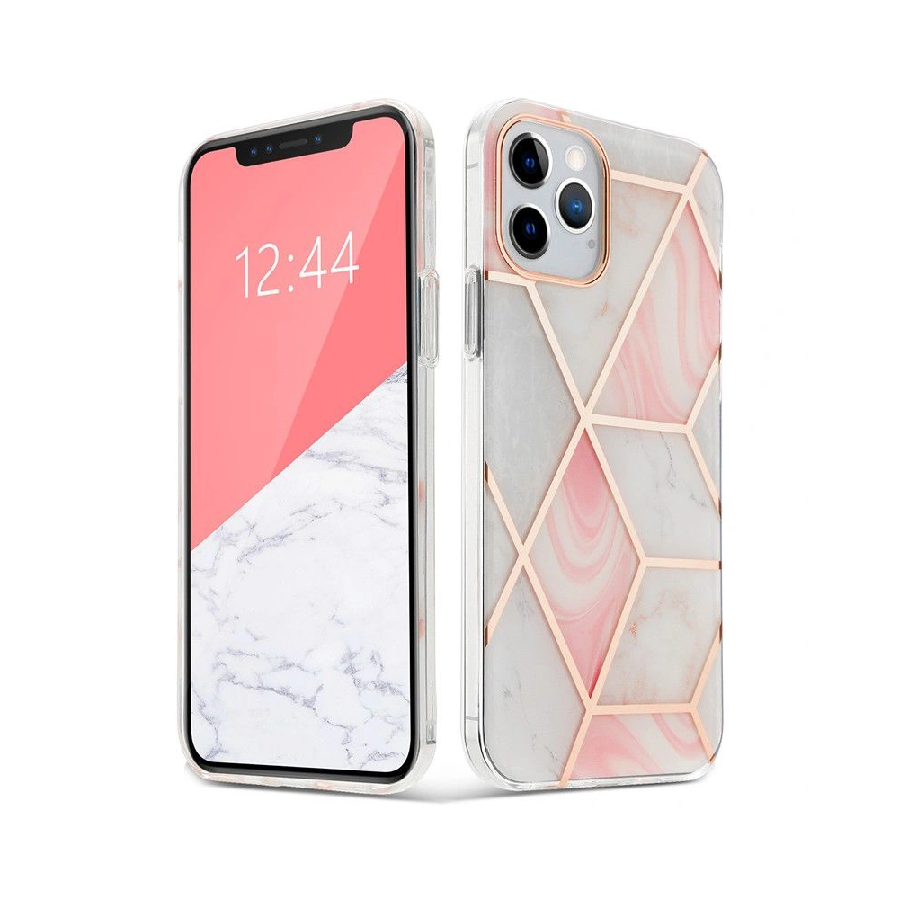 Hurtownia GSM - Etui Tech-Protect Marble 2 Apple iPhone 12/12 Pro Růžové - THP277PNK - {ean13} - Hurt