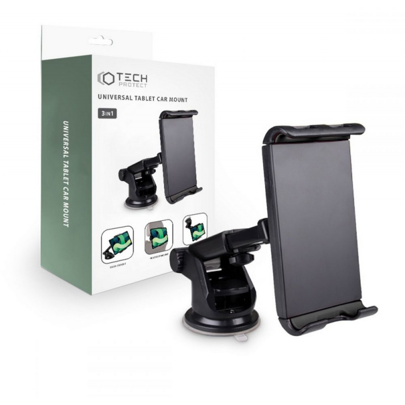 Tech-Protect Distributor - 6216990209222 - THP330BLK - Tech-Protect 3in1 Universal Tablet Car Mount Black - B2B homescreen