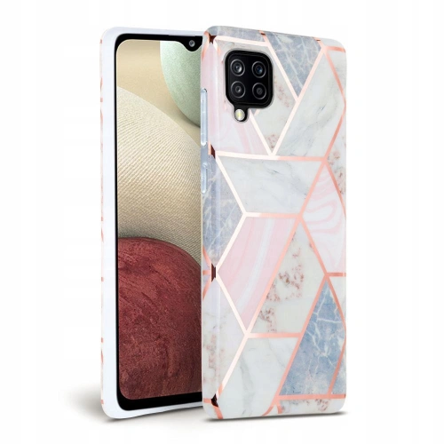 Etui Tech-Protect Marble Samsung Galaxy A12 Pink