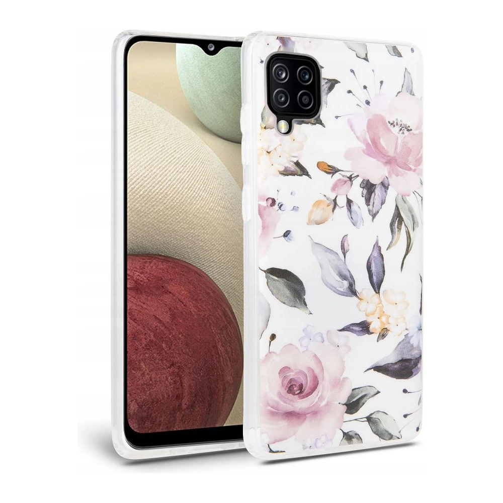 Hurtownia GSM - Etui Tech-Protect Floral Samsung Galaxy A12 Bílá - THP351WHT - {ean13} - Hurt