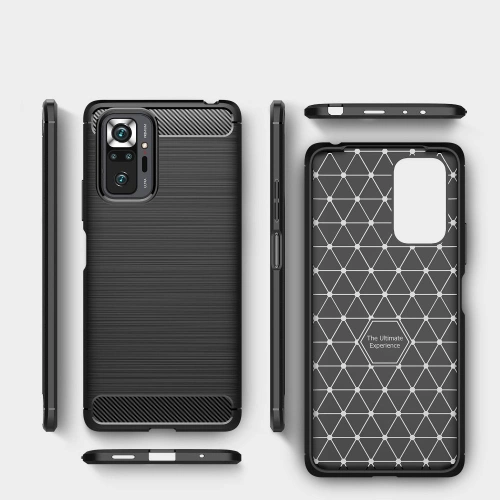 Etui Tech-Protect TPUCarbon Redmi Note 10 Pro Black