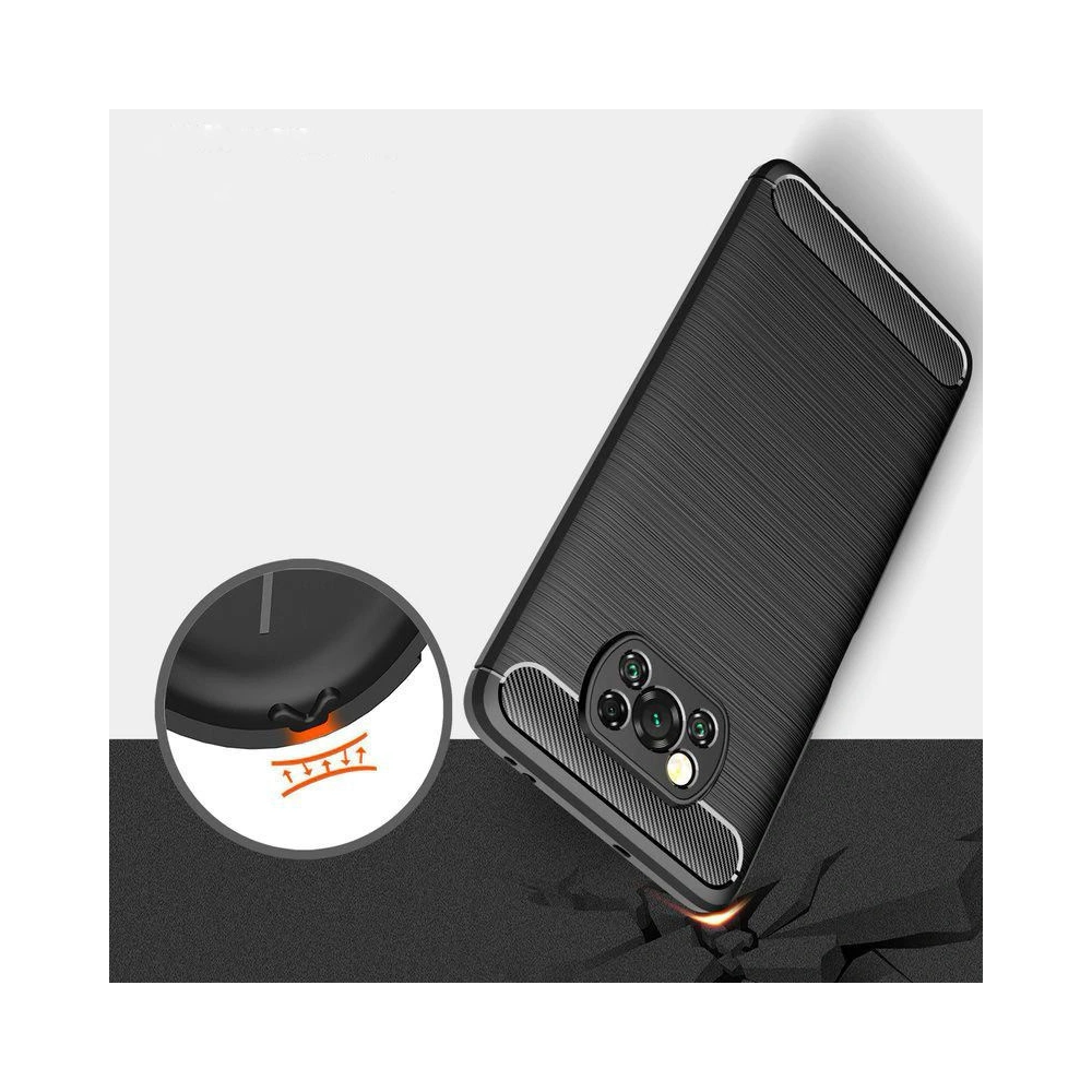Hurtownia GSM - Etui Tech-Protect TPUCarbon POCO X3 Pro/X3 NFC černé - THP392BLK - {ean13} - Hurt