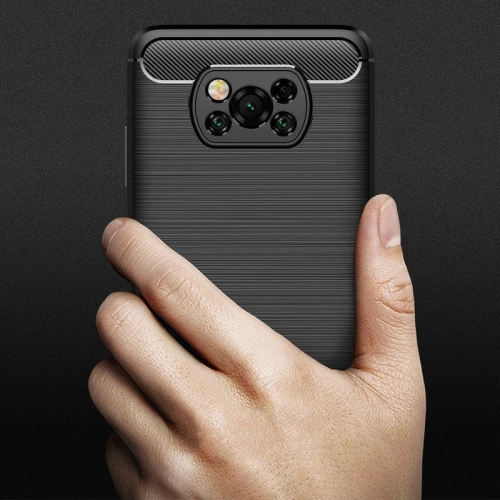 Etui Tech-Protect TPUCarbon POCO X3 Pro/X3 NFC Black