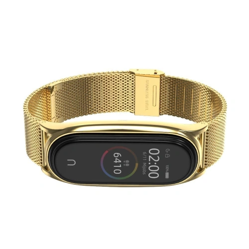 Bransoleta Tech-Protect Milaneseband Xiaomi Mi Band 5/6 Gold