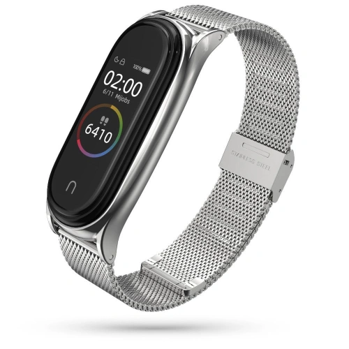 Bransoleta Tech-Protect Milaneseband Xiaomi Mi Band 5/6 Silver