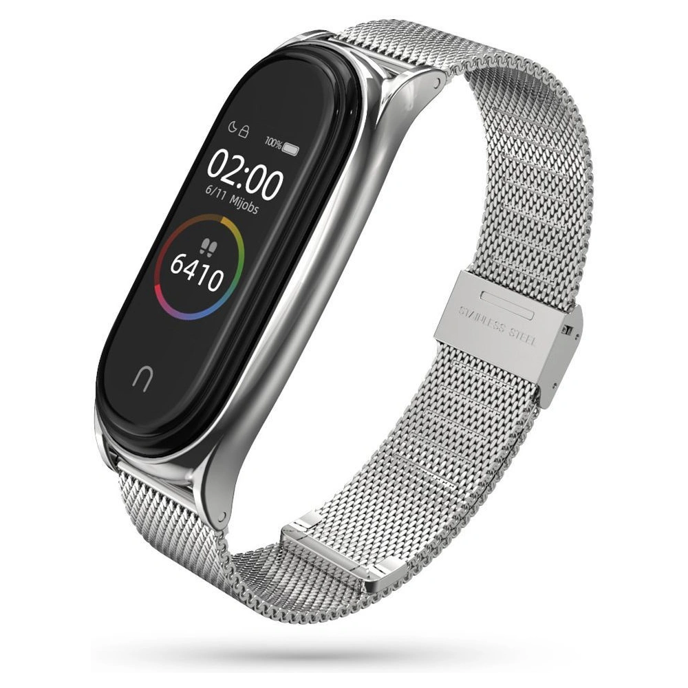 Hurtownia GSM - Náramek Tech-Protect Milaneseband Xiaomi Mi Band 5/6 Stříbrný - THP407SLV - {ean13} - Hurt