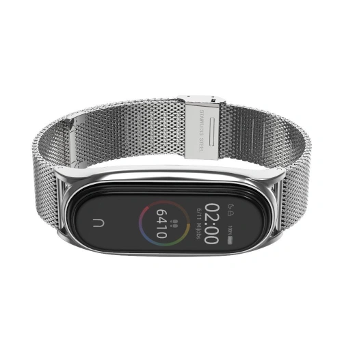 Bransoleta Tech-Protect Milaneseband Xiaomi Mi Band 5/6 Silver