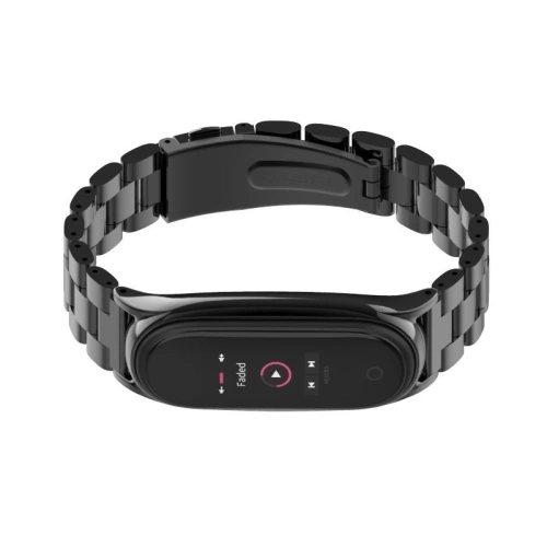 Bransoleta Tech-Protect Stainless Xiaomi Mi Band 5/6 Black