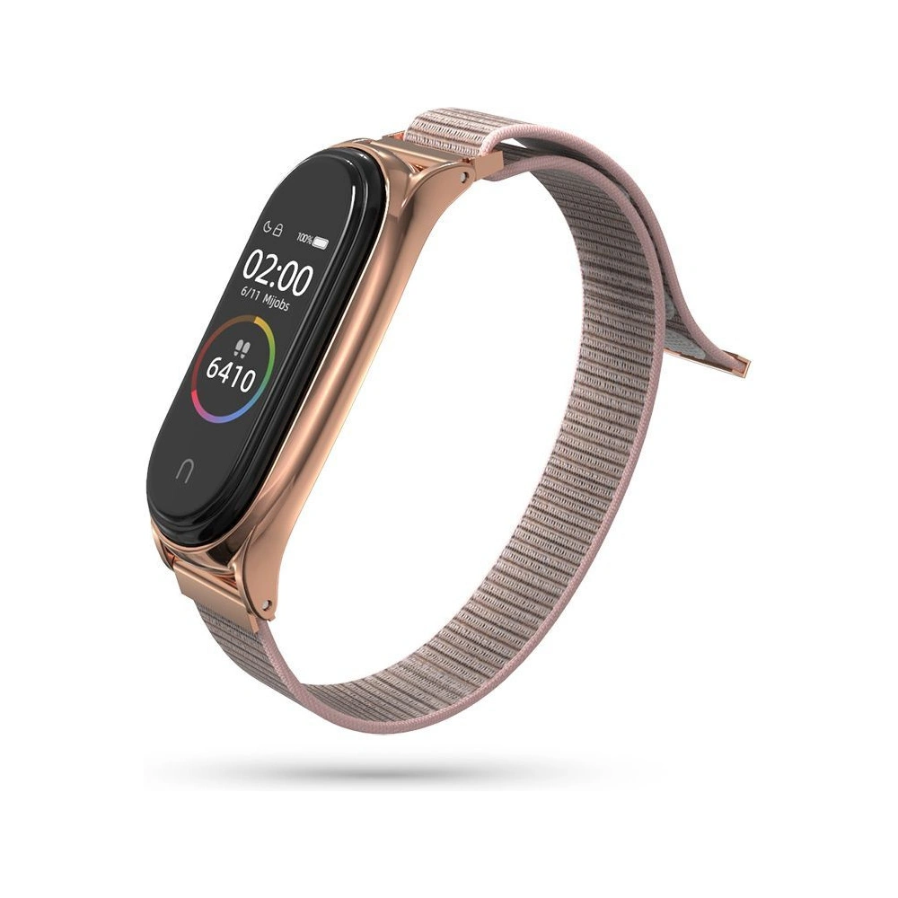 Pasek Tech-Protect Nylon Xiaomi Mi Band 5/6 Rose Gold