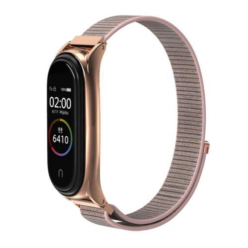 Pasek Tech-Protect Nylon Xiaomi Mi Band 5/6 Rose Gold