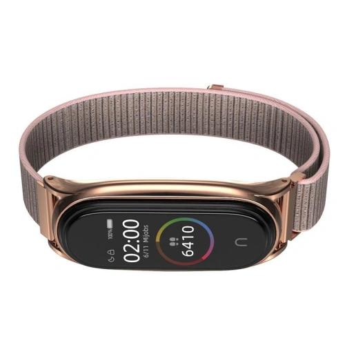 Pasek Tech-Protect Nylon Xiaomi Mi Band 5/6 Rose Gold