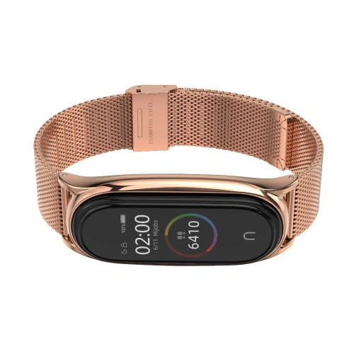 Bransoleta Tech-Protect Milaneseband Xiaomi Mi Band 5/6 Rose Gold