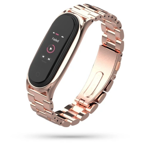 Bransoleta Tech-Protect Stainless Xiaomi Mi Band 5/6 Rose Gold