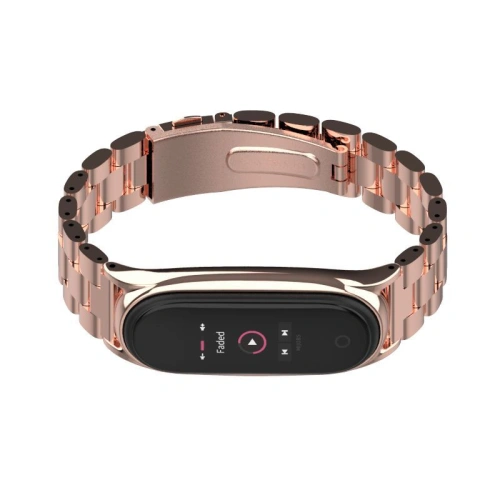 Bransoleta Tech-Protect Stainless Xiaomi Mi Band 5/6 Rose Gold