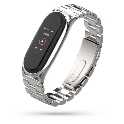Bransoleta Tech-Protect Stainless Xiaomi Mi Band 5/6 Silver