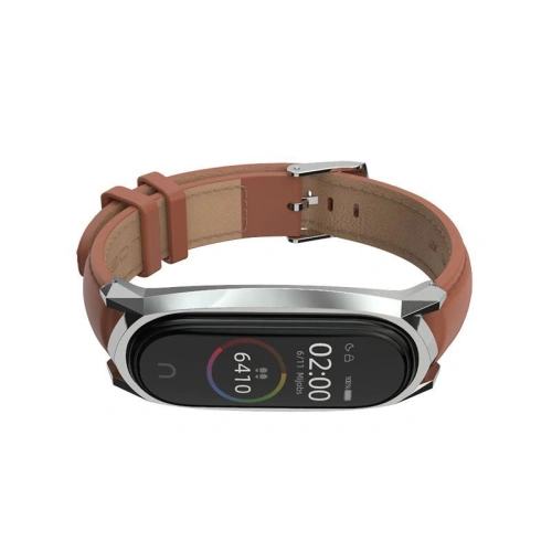 Pasek Tech-Protect Herms Xiaomi Mi Band 5/6 Brown